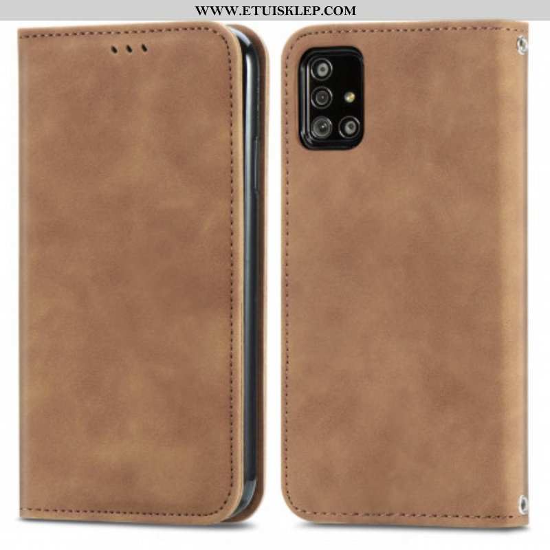 Etui Na Telefon do Samsung Galaxy A51 5G Etui Folio Sztuczna Skóra W Stylu Vintage